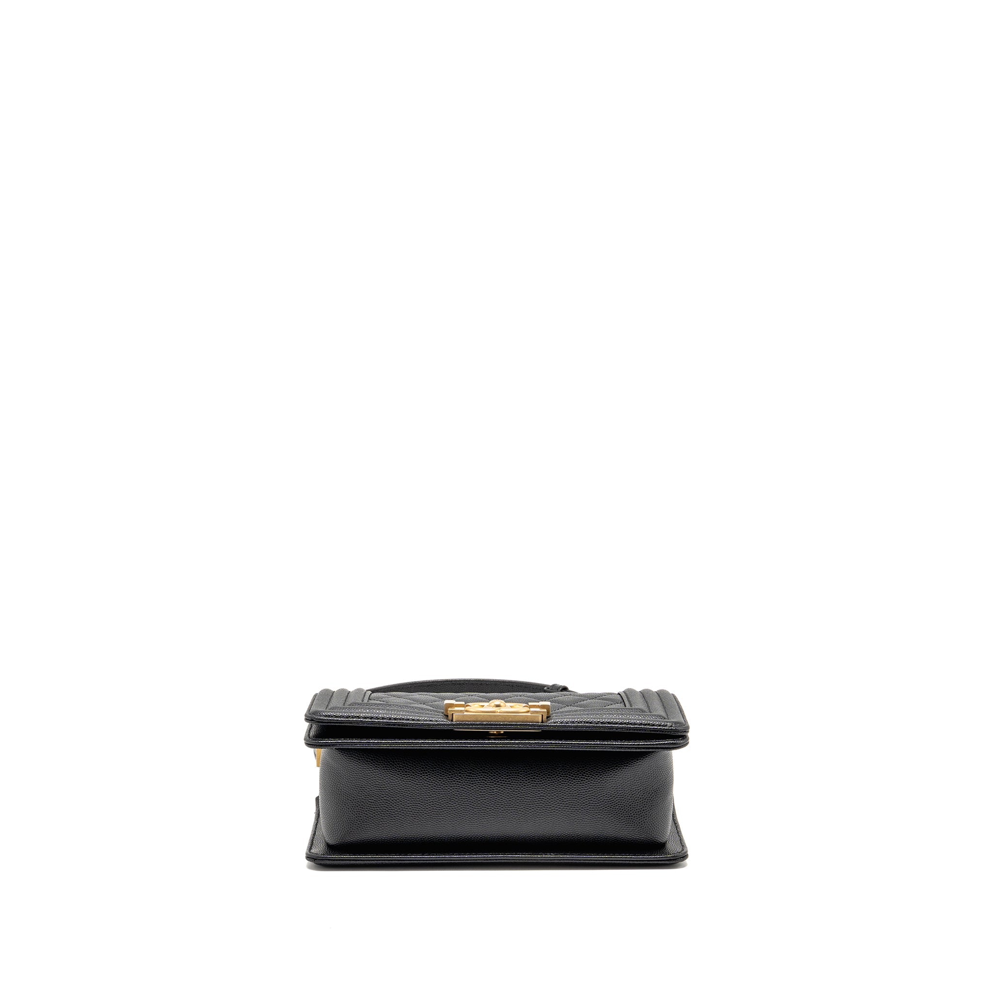 CHANEL SMALL BOY BAG CAVIAR BLACK GHW