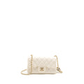 CHANEL 23C PEARL CRUSH MINI RECTANGULAR FLAP BAG LAMBSKIN WHITE LGHW (MICROCHIP)