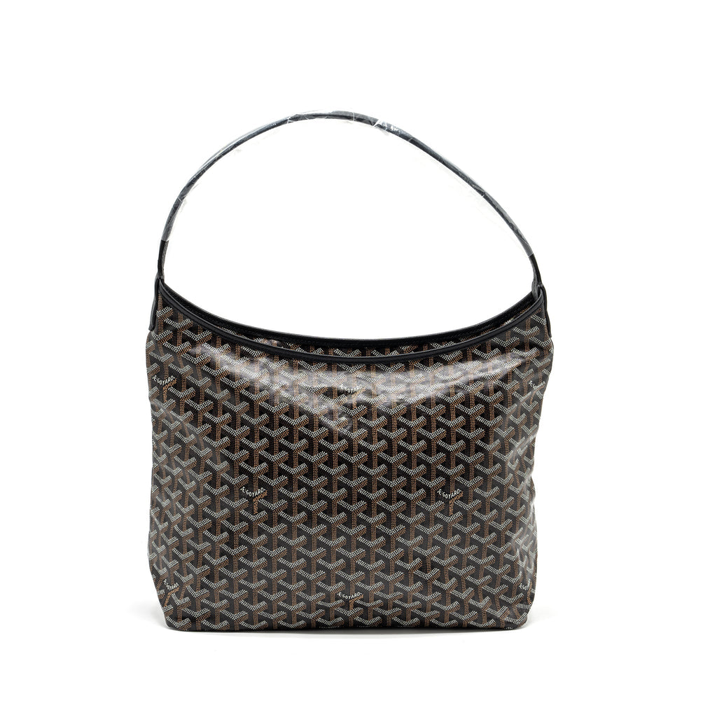 GOYARD BOHEME HOBO BAG GOYARDLINE CANVAS / CALFSKIN BLACK SHW