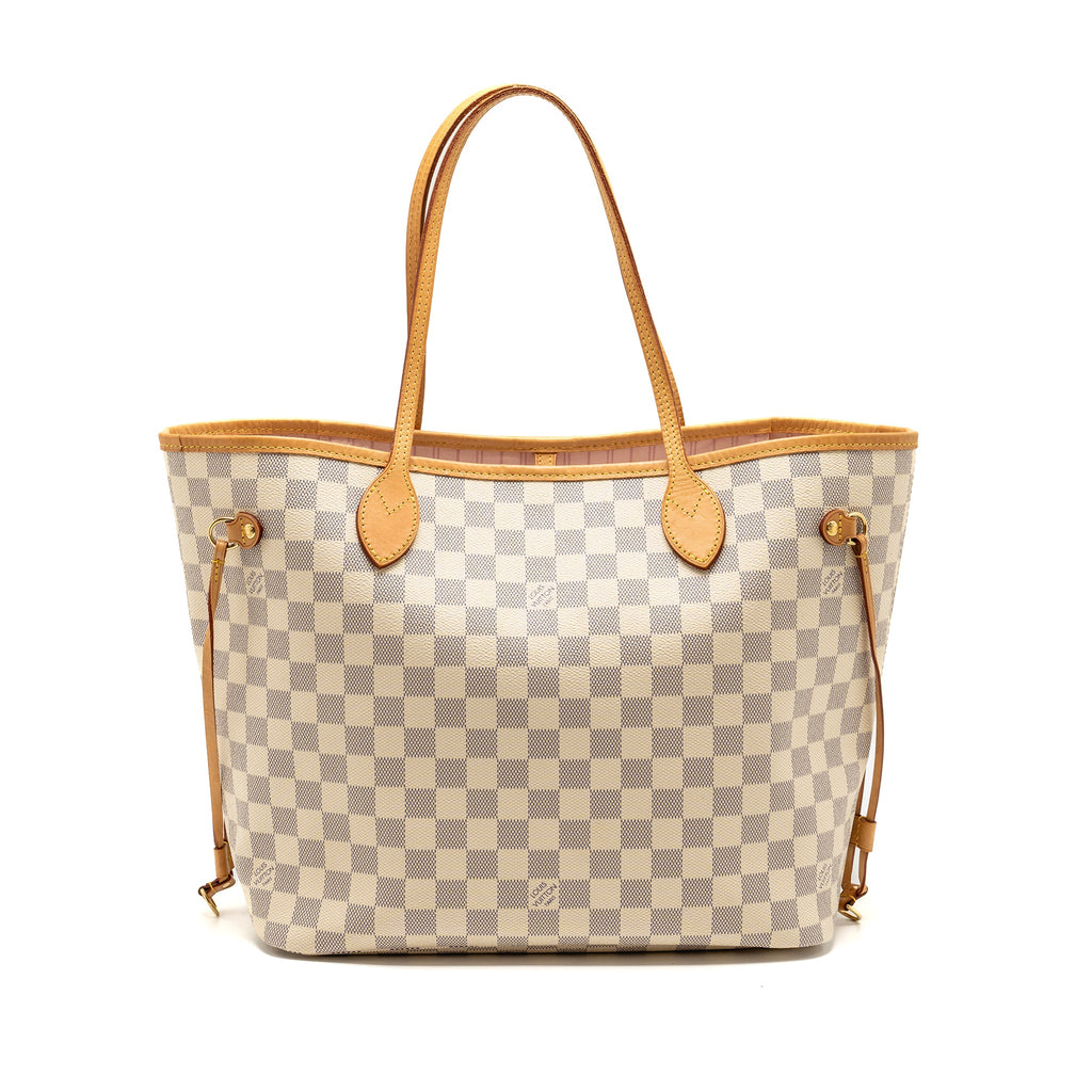 LOUIS VUITTON NEVERFULL MM DAMIER AZUR CANVAS GHW