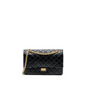 CHANEL LARGE 2.55 REISSUE FLAP BAG AGED CALFSKIN BLACK GHW