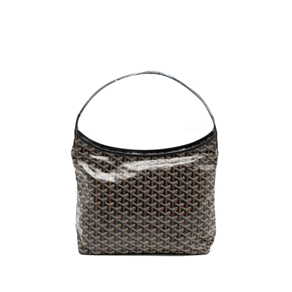 GOYARD BOHEME HOBO BAG GOYARDLINE CANVAS / CALFSKIN BLACK SHW