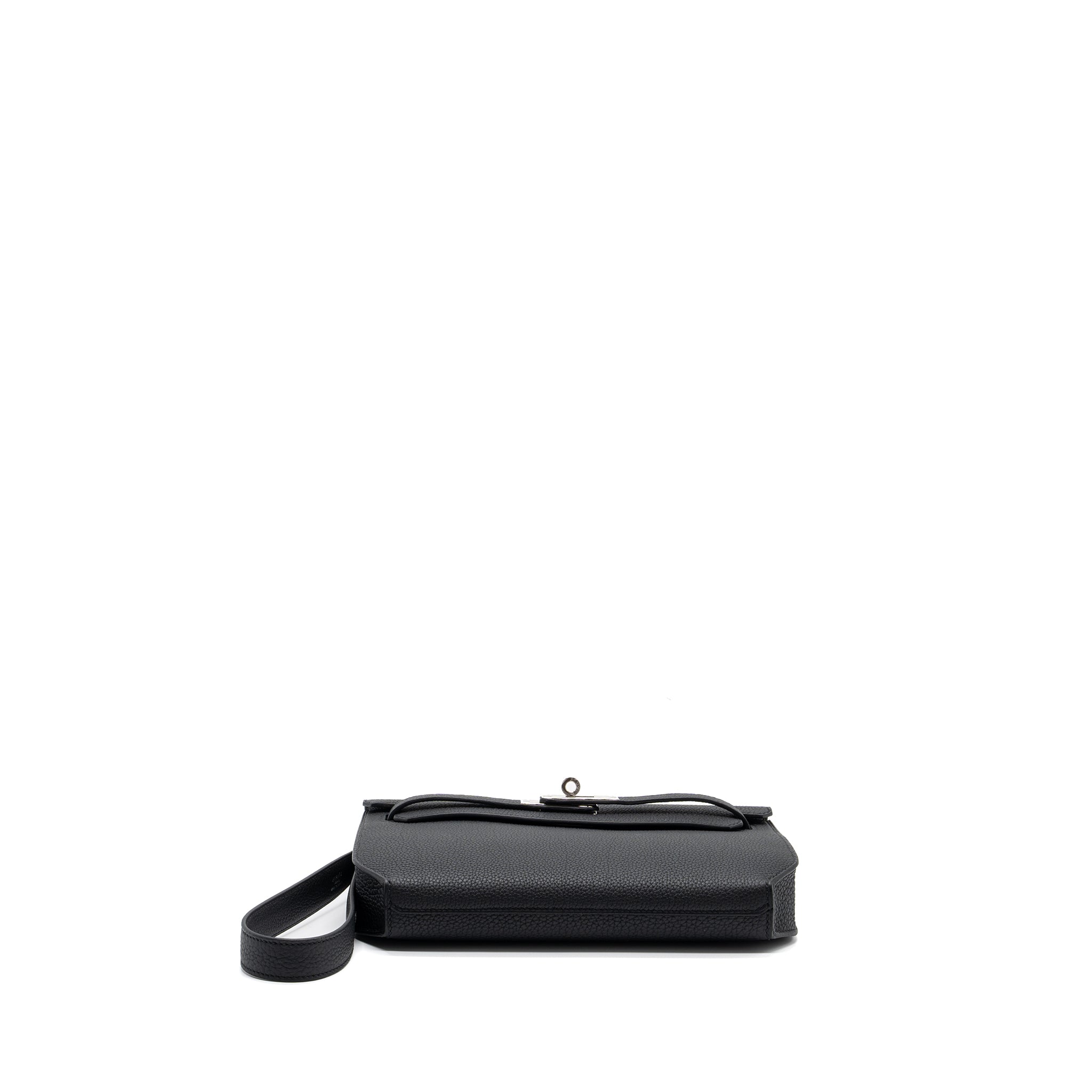 HERMES POCHETTE KELLY DEPECHES 25 TOGO BLACK SHW