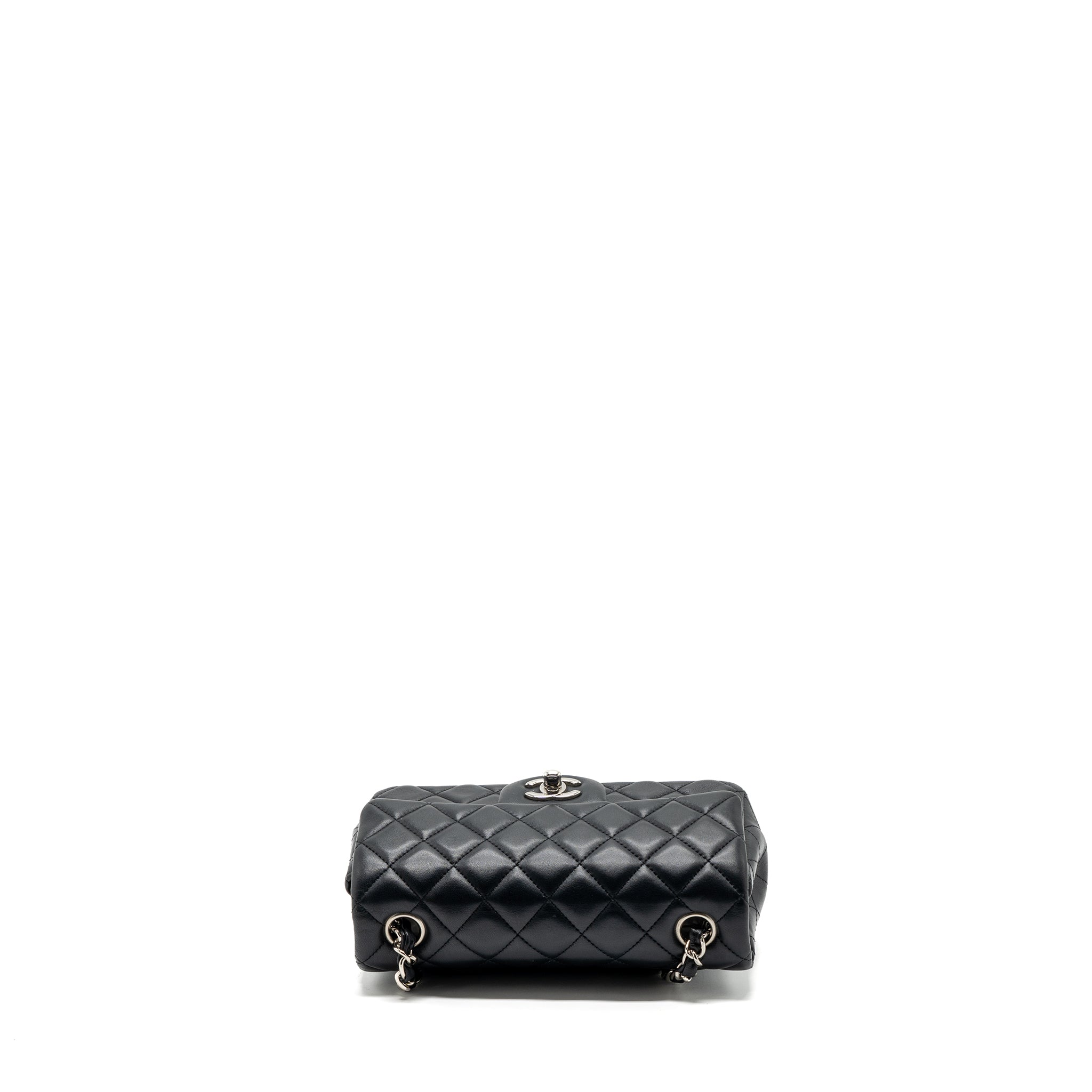 CHANEL CLASSIC MINI RECTANGULAR FLAP BAG LAMBSKIN BLACK SHW
