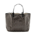 GOYARD SAINT LOUIS PM TOTE BAG GOYARDLINE CANVAS BLACK SHW