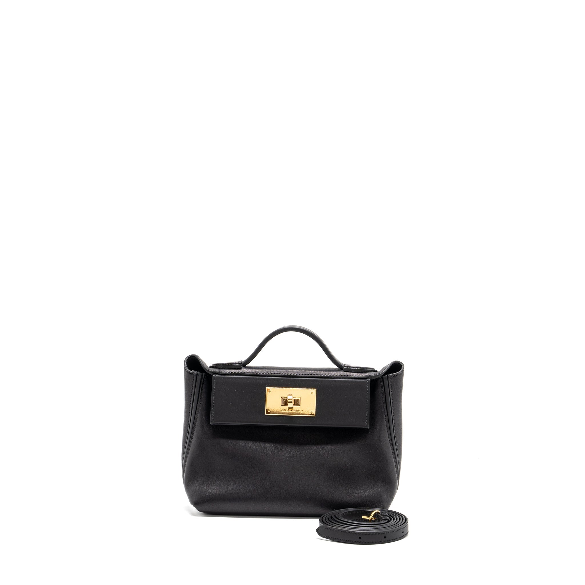HERMES MINI 24/24 2424-21 BAG VOLUPTO BLACK GHW