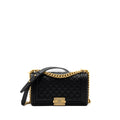 CHANEL MEDIUM CLASSIC BOY BAG CAVIAR BLACK GHW