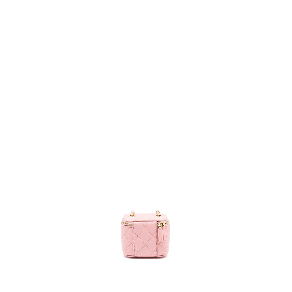 CHANEL MINI VANITY CASE CAVIAR PINK LGHW
