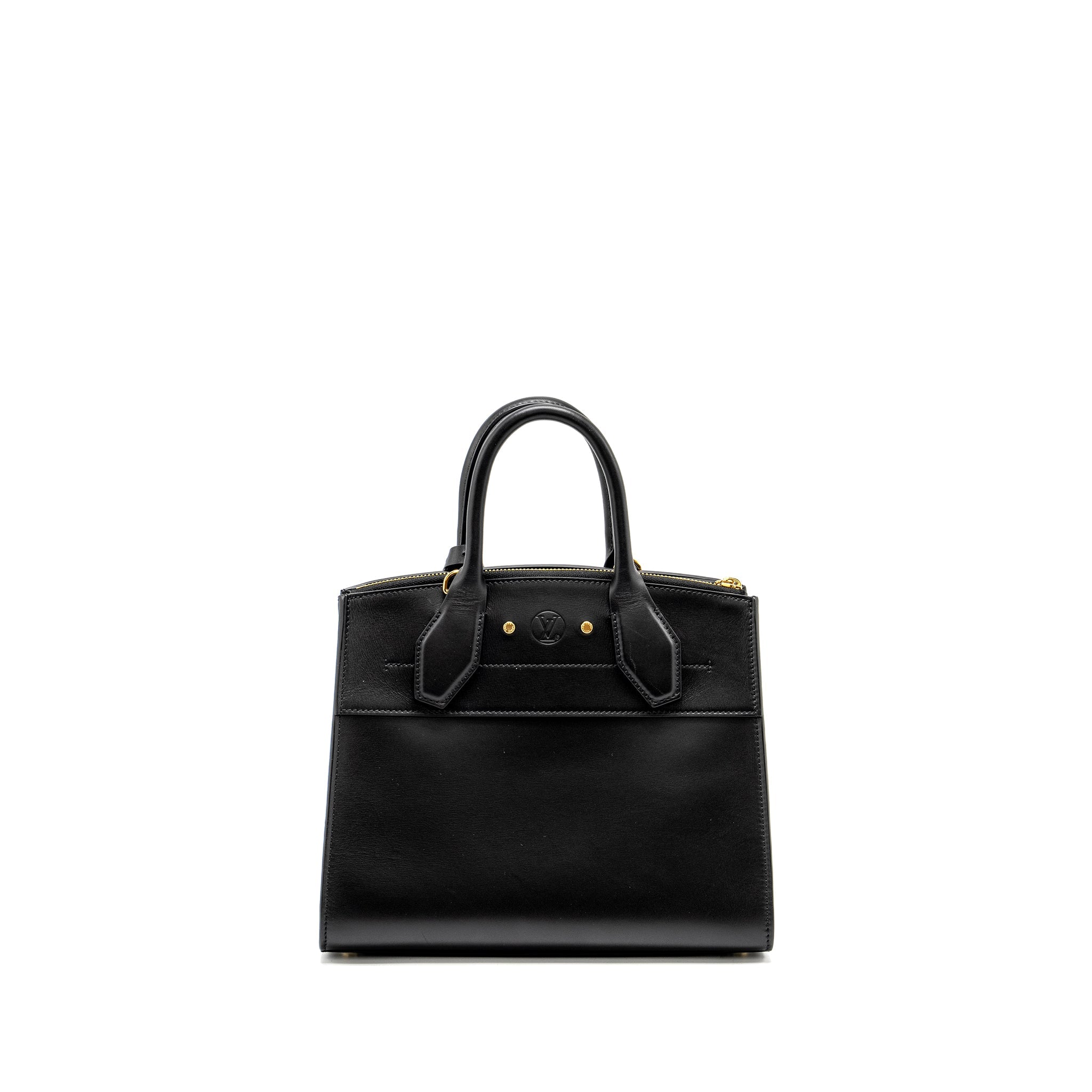 LOUIS VUITTON CITY STEAMER PM GRAINED CALFSKIN BLACK GHW
