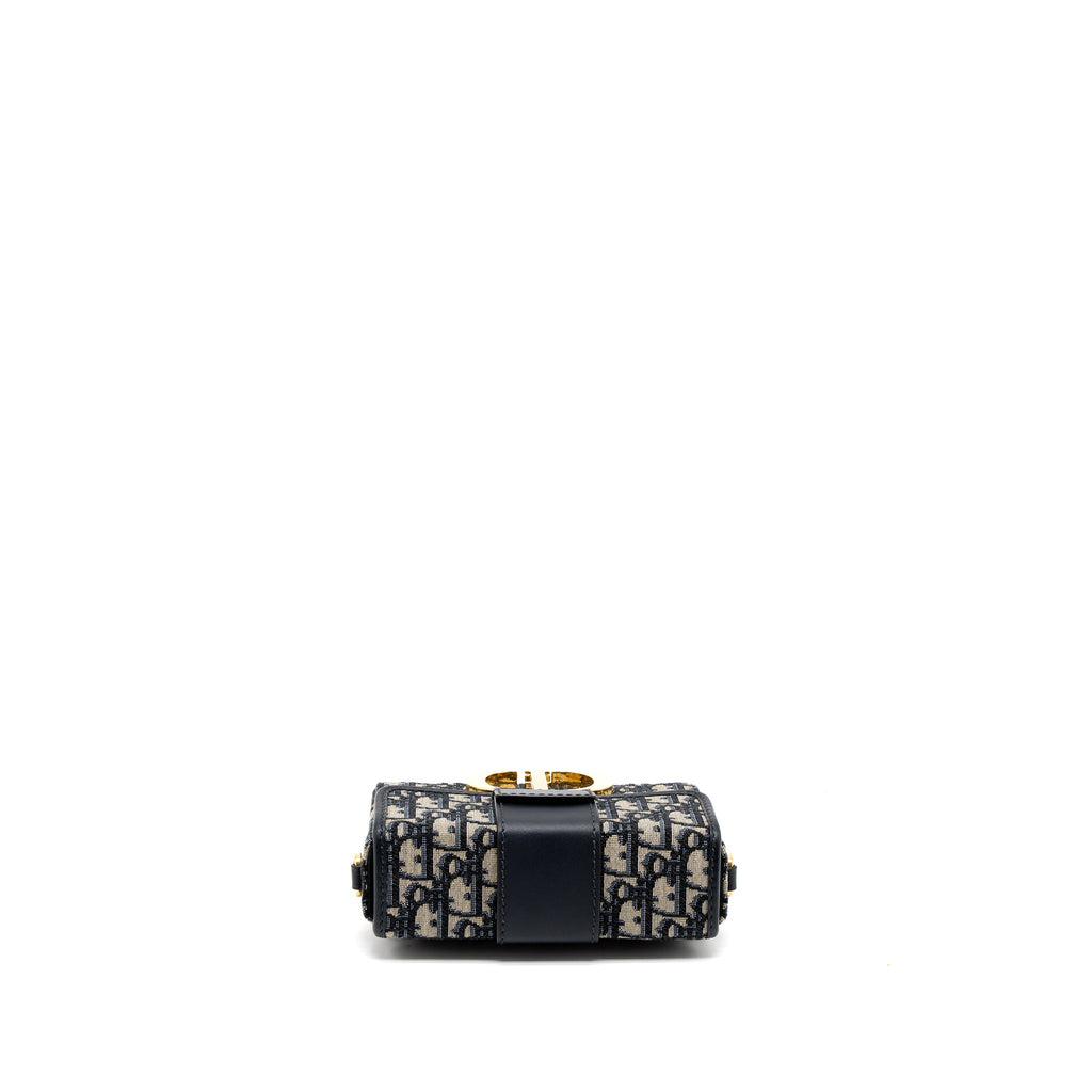 DIOR 30 MONTAIGNE BOX BAG BLUE DIOR OBLIQUE JACQUARD GHW