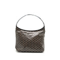 GOYARD BOHEME HOBO BAG GOYARDLINE CANVAS / CALFSKIN BLACK SHW