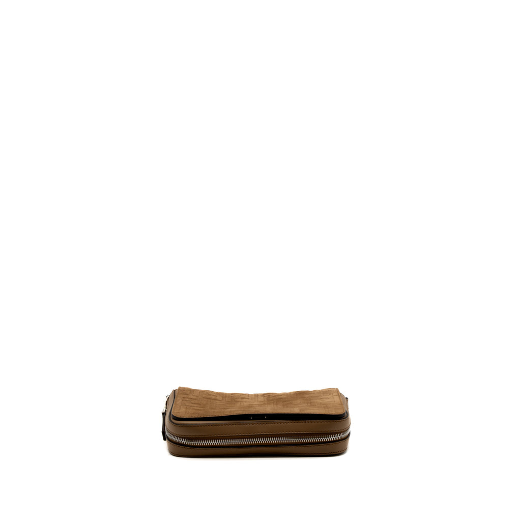 FENDI VITELLO GRACE EXPAND FLAP BAG CALFSKIN LIGHT BROWN SHW