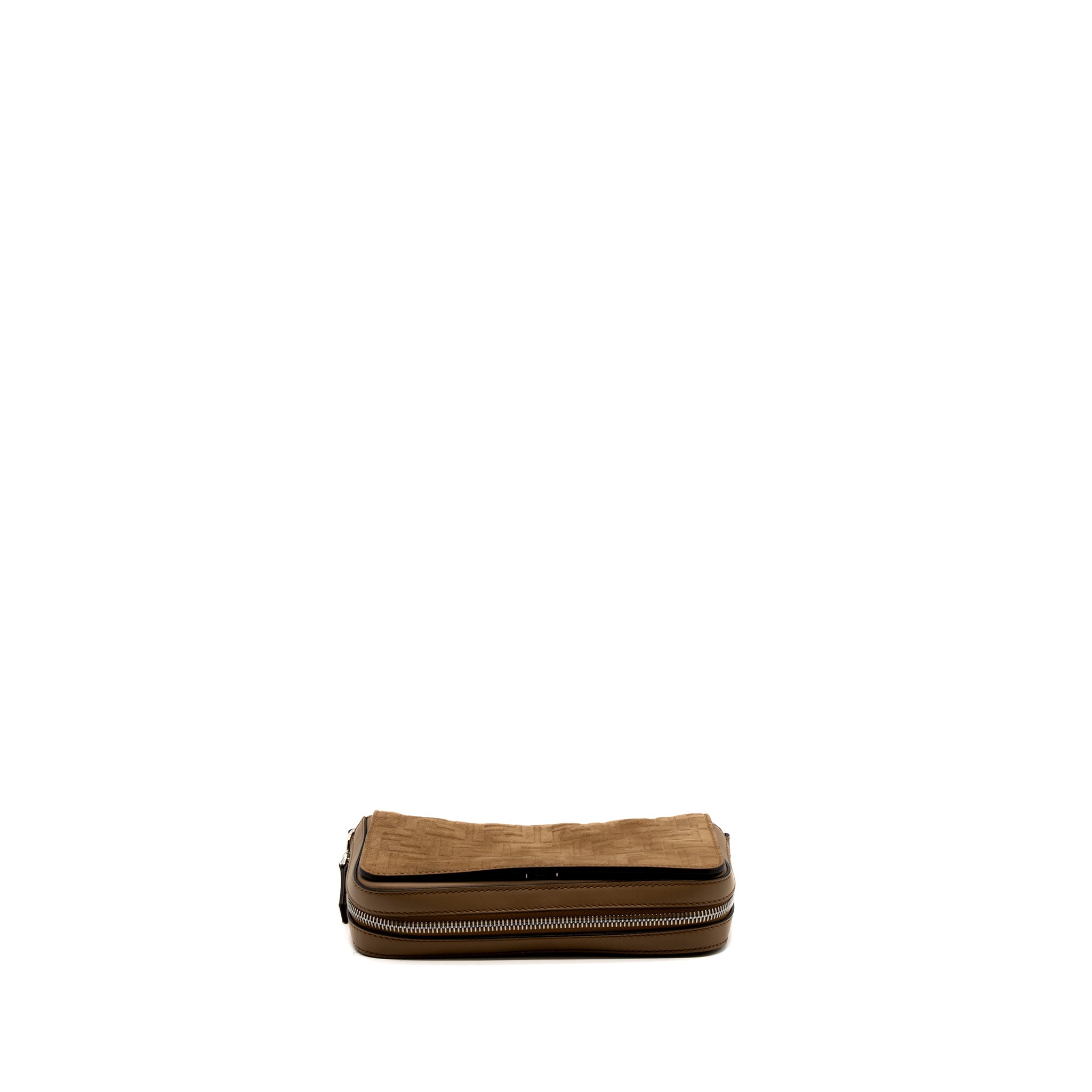 FENDI VITELLO GRACE EXPAND FLAP BAG CALFSKIN LIGHT BROWN SHW
