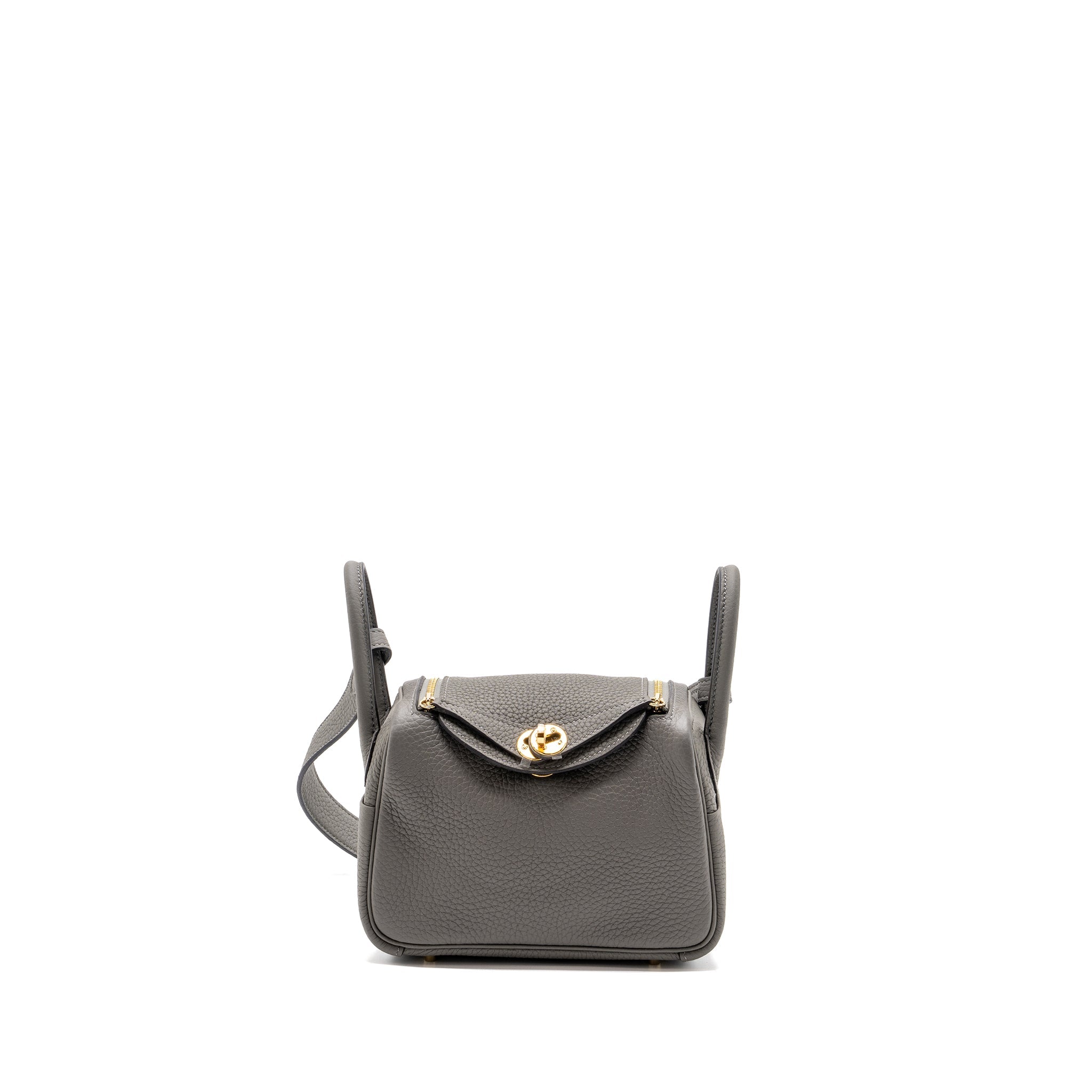 HERMES MINI LINDY CLEMENCE GRIS MEYER GHW