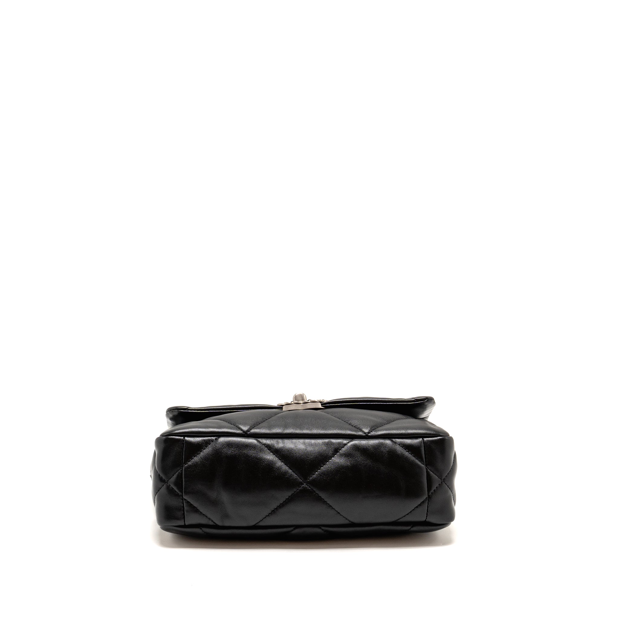 CHANEL SMALL 19 BAG LAMBSKIN BLACK MULTICOLOUR HARDWARE (MICROCHIP)