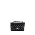 CHANEL SMALL CLASSIC DOUBLE FLAP BAG CAVIAR BLACK SHW