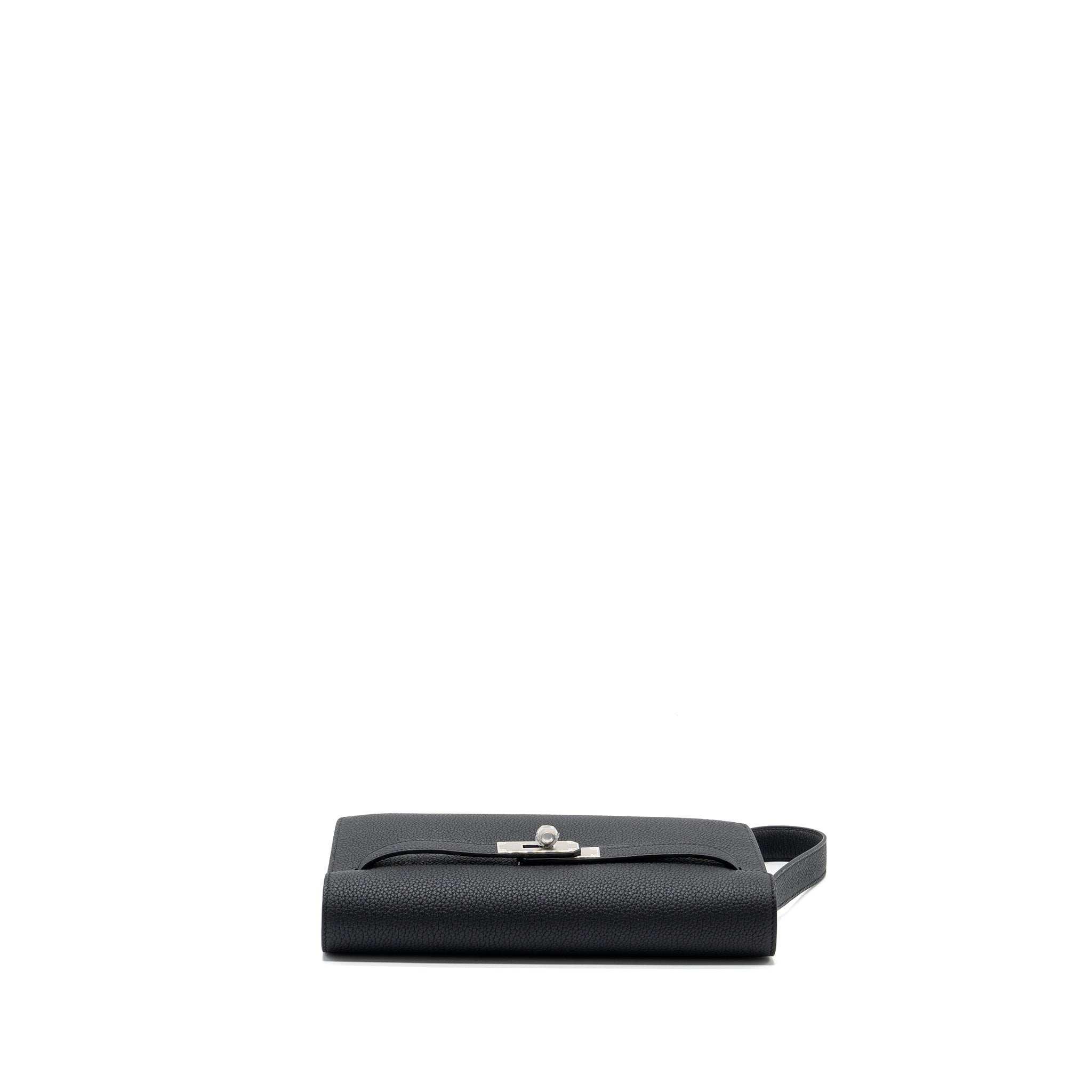 HERMES POCHETTE KELLY DEPECHES 25 TOGO BLACK SHW