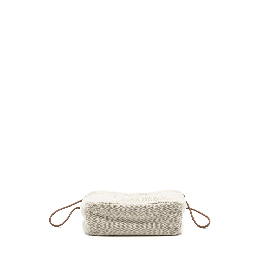 HERMES FOURBI 20 POUCH CANVAS / BARENIA CALFSKIN NATURAL/FAUVE SHW