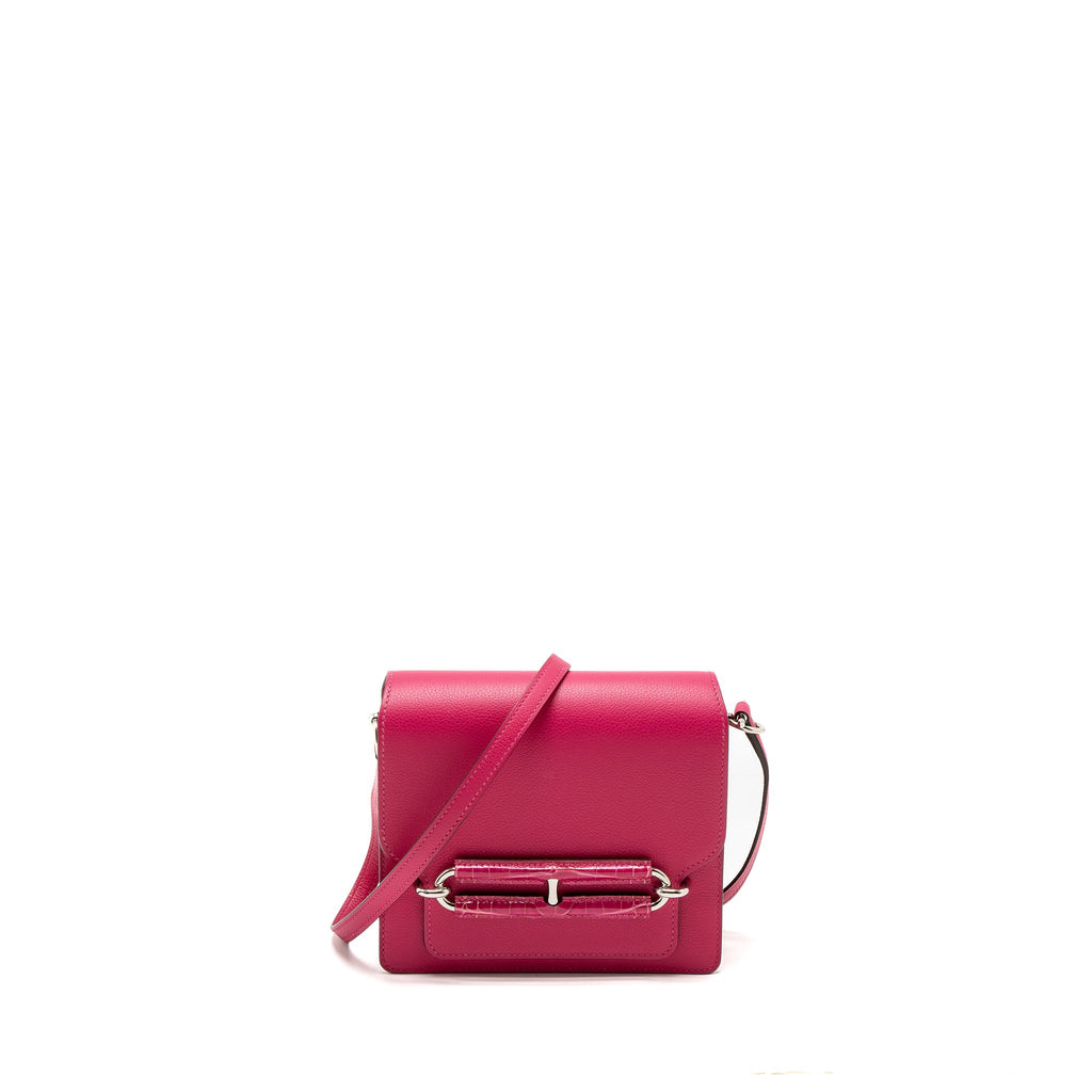 HERMES MINI ROULIS ALLIGATOR TOUCH EVERCOLOR ROSE MEXICO SHW