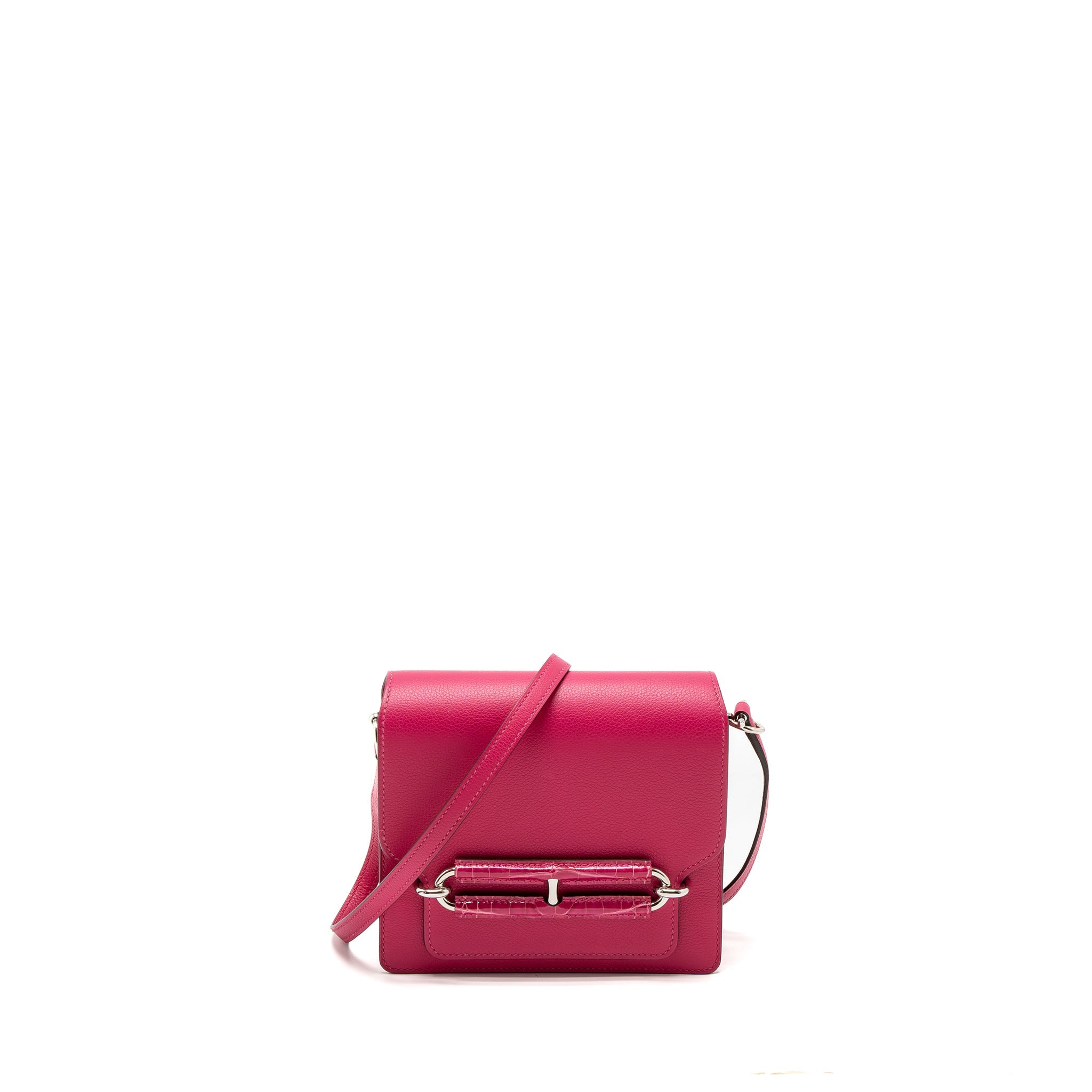 HERMES MINI ROULIS ALLIGATOR TOUCH EVERCOLOR ROSE MEXICO SHW
