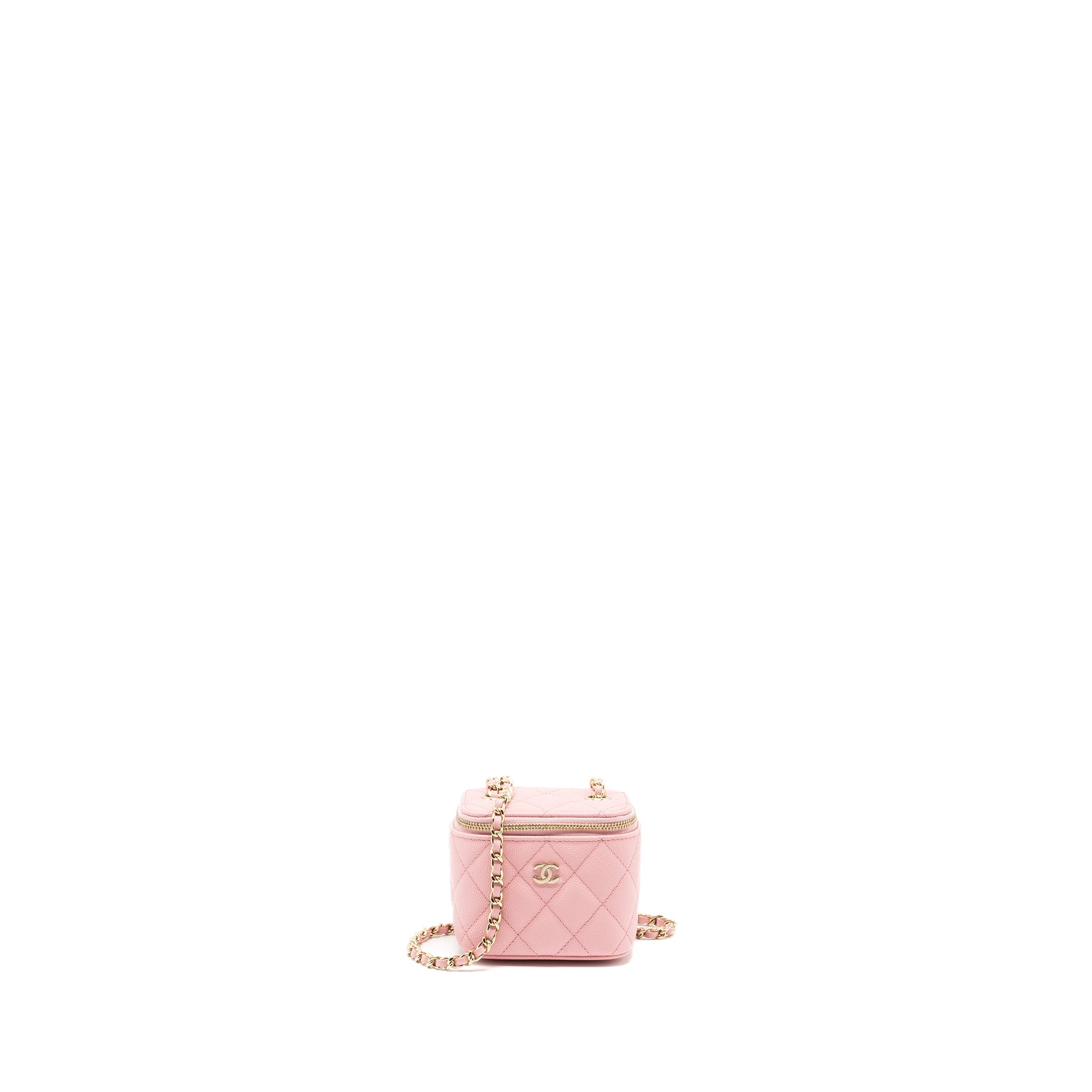 CHANEL MINI VANITY CASE CAVIAR PINK LGHW