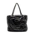 CHANEL TWISTED TOTE BAG CALFSKIN BLACK SHW