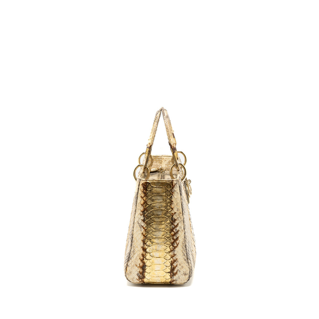 DIOR MEDIUM LADY DIOR PYTHON MULTICOLOUR LGHW