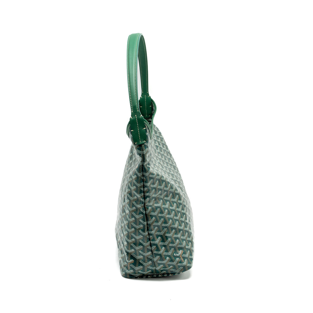 GOYARD BOHEME HOBO BAG GOYARDLINE CANVAS / CALFSKIN GREEN SHW