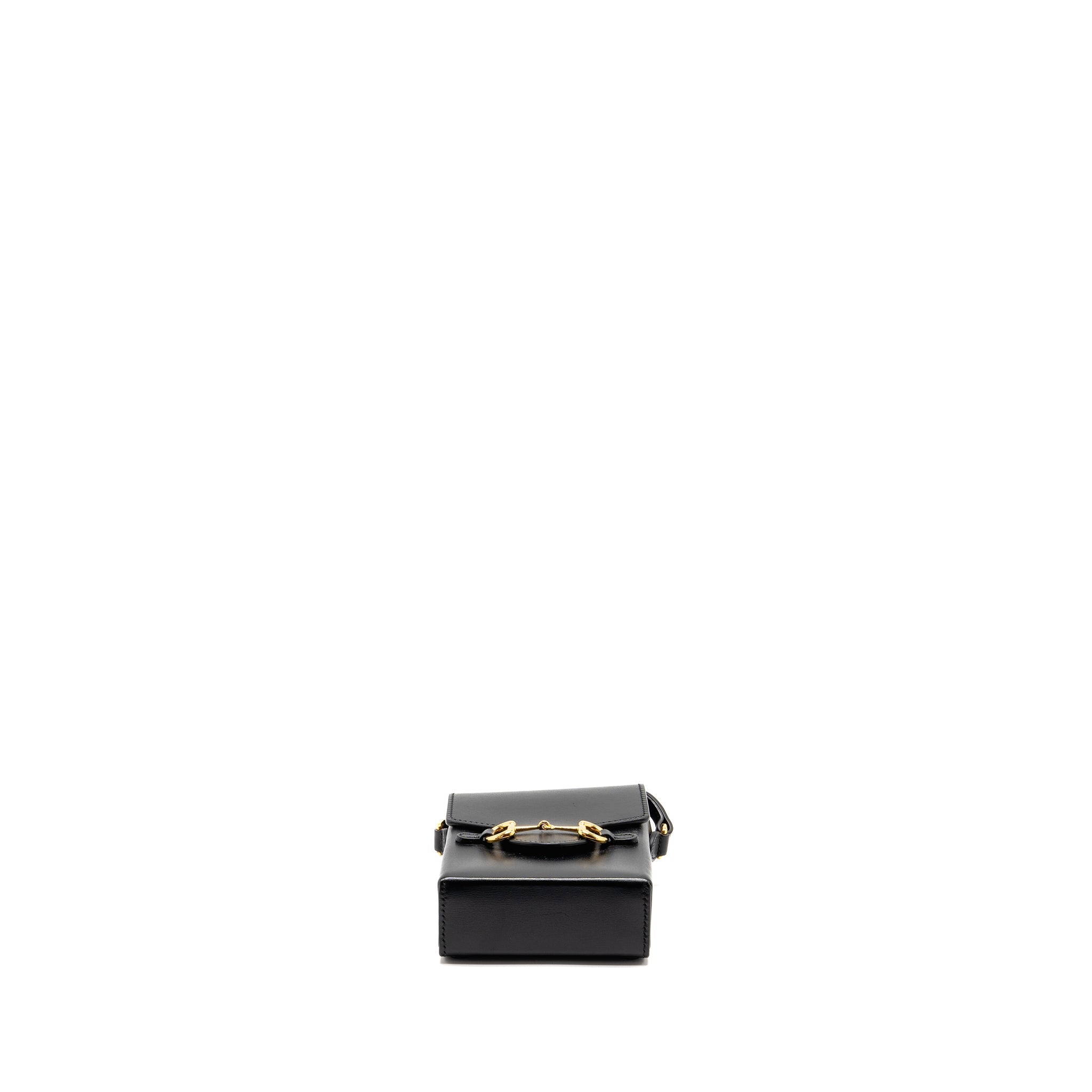 GUCCI HORSEBIT MINI CROSSBODY BAG LEATHER BLACK GHW