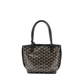 GOYARD MINI ANJOU TOTE BAG GOYARDLINE CANVAS BLACK SHW