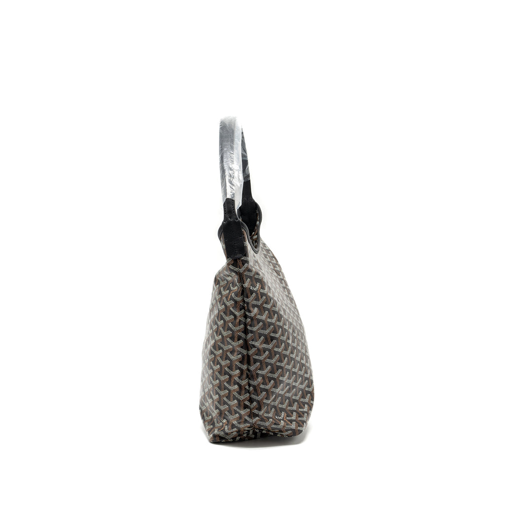 GOYARD BOHEME HOBO BAG GOYARDLINE CANVAS / CALFSKIN BLACK SHW