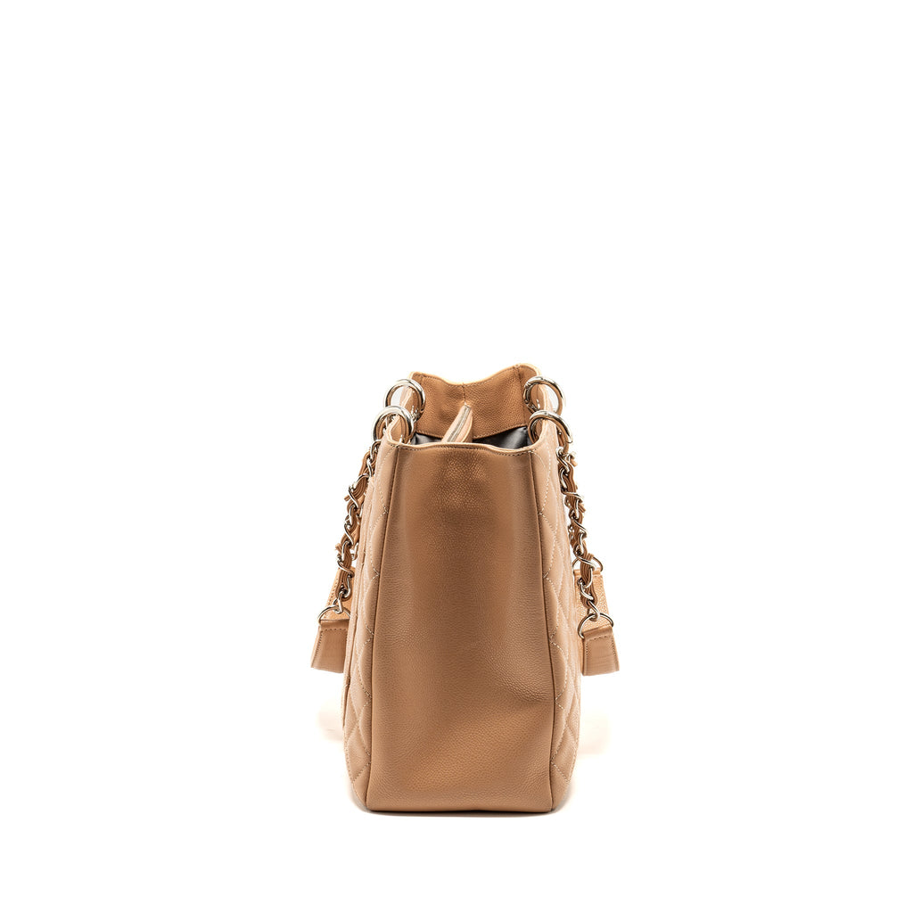 CHANEL XL GRAND SHOPPING TOTE BAG CAVIAR DARK BEIGE SHW