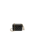 CHANEL 24A LONG VANITY CASE WITH CC LOGO ADJUSTABLE CHAIN LAMBSKIN BLACK GHW(MICROCHIP)