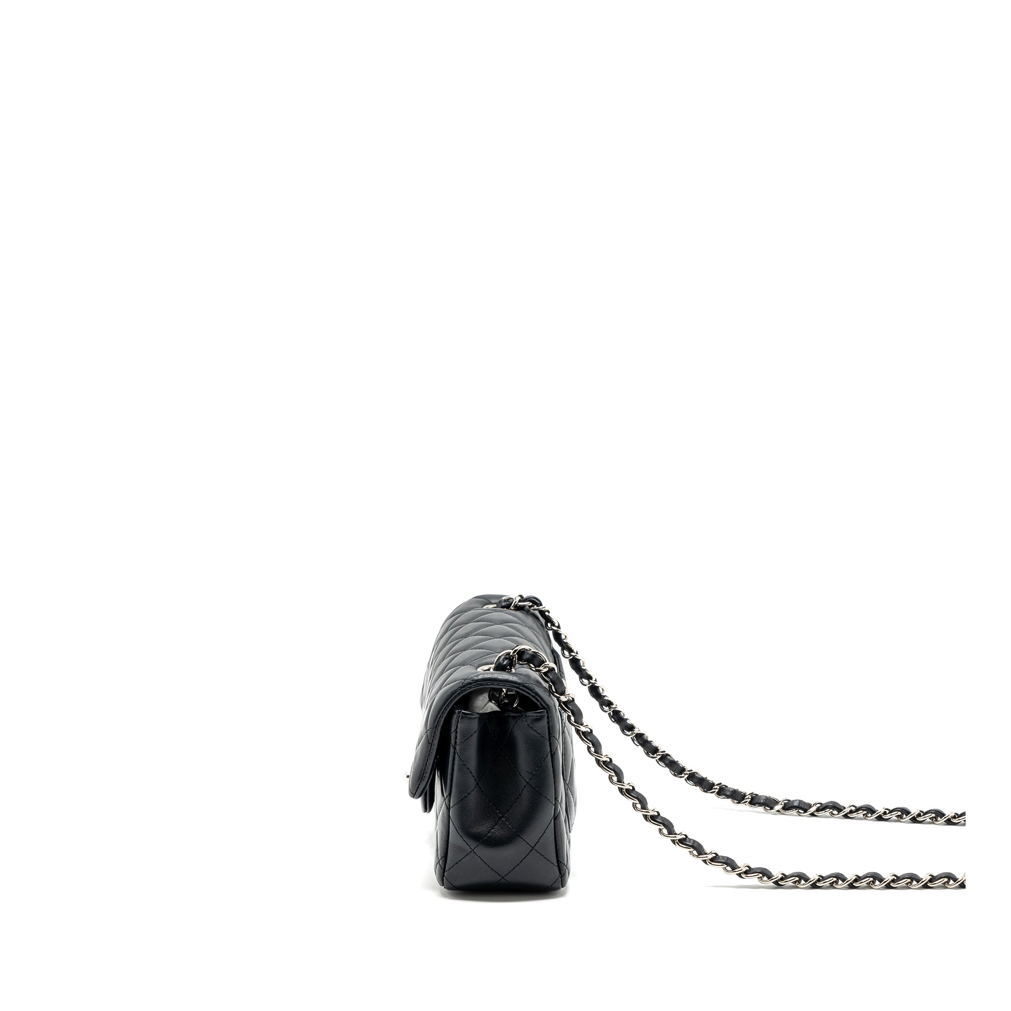 CHANEL CLASSIC MINI RECTANGULAR FLAP BAG LAMBSKIN BLACK SHW