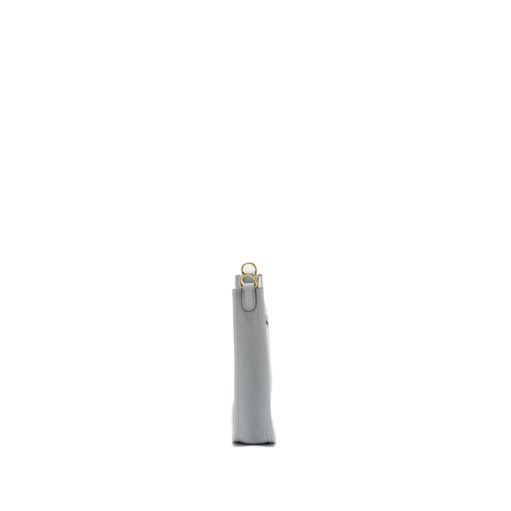 HERMES MINI EVELYNE CLEMENCE BLUE PALE/NATA GHW