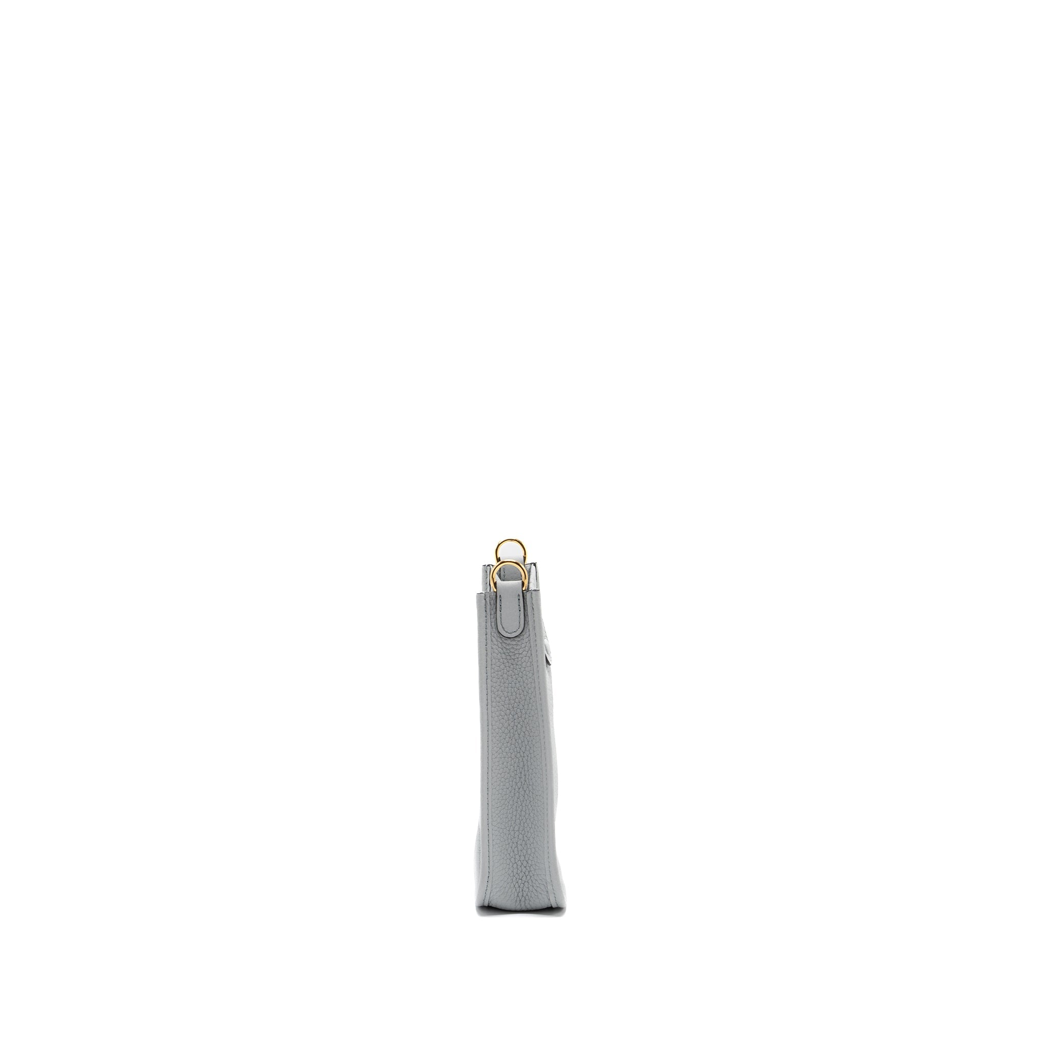 HERMES MINI EVELYNE CLEMENCE BLUE PALE/NATA GHW