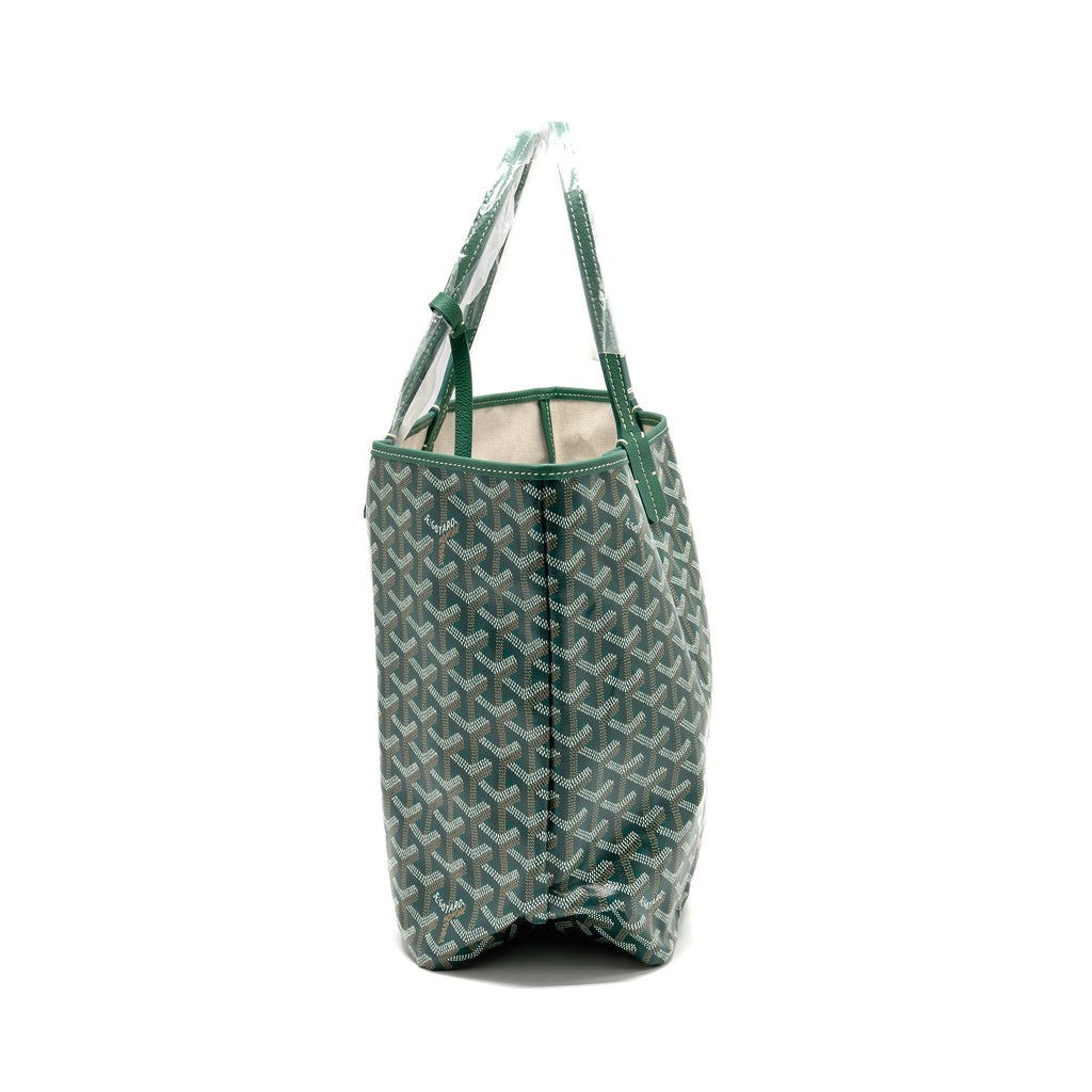 GOYARD SAINT LOUIS PM TOTE GOYARDINE CANVAS GREEN SHW