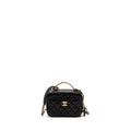 CHANEL 22S LETTER TOP HANDLE SMALL VANITY CASE CAVIAR BLACK BRUSHED GHW (MICROCHIP)
