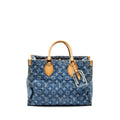 LOUIS VUITTON ONTHEGO MM REMIX MONOGRAM DENIM BLUE GHW