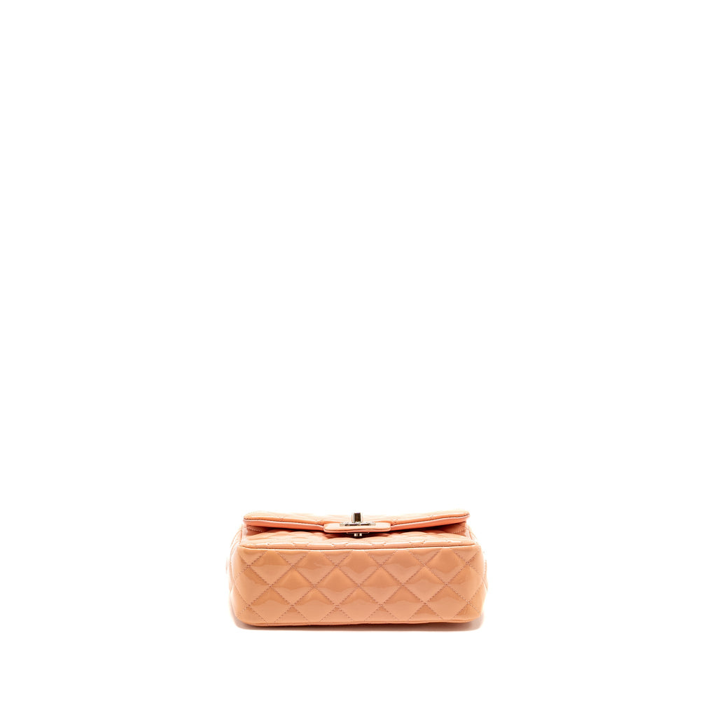 CHANEL MINI RECTANGULAR FLAP BAG PATENT PINK SHW