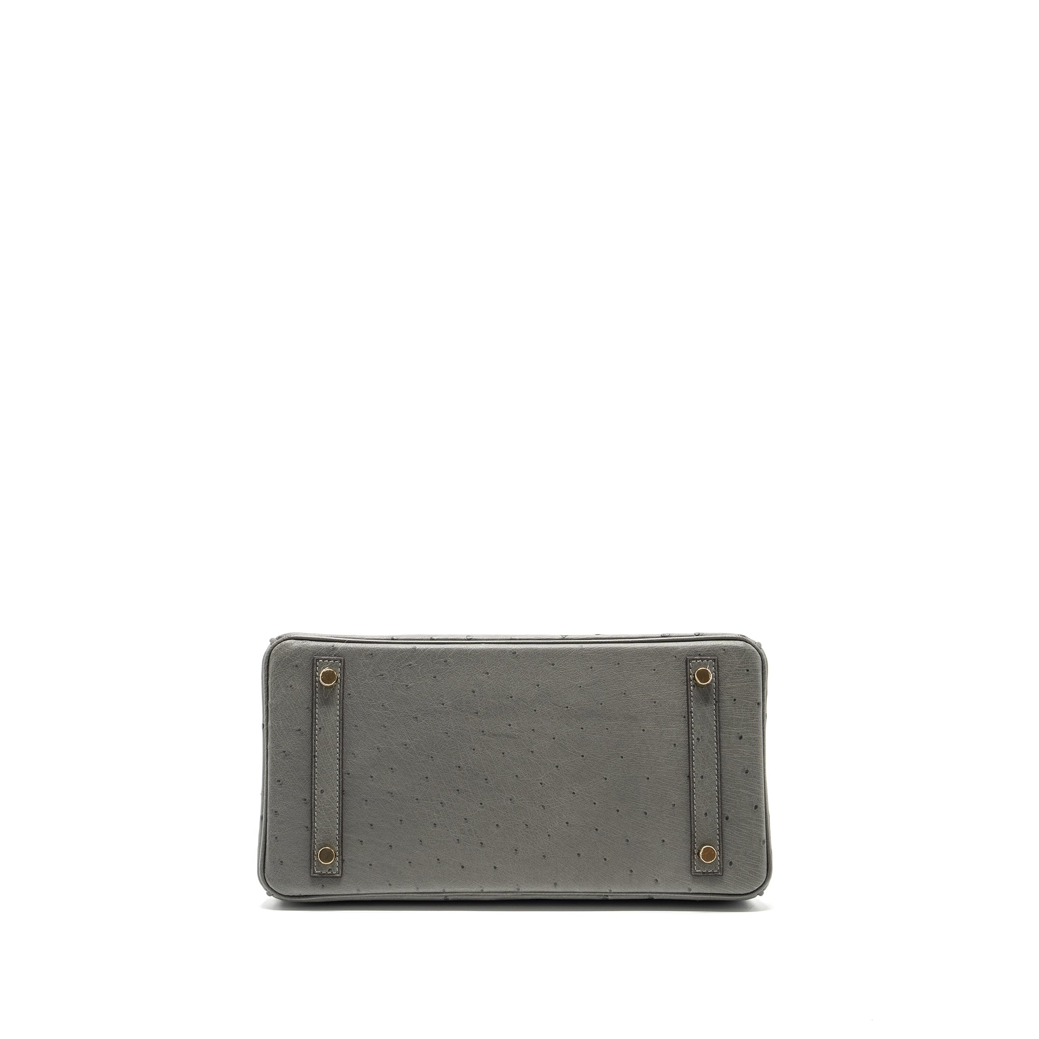 HERMES BIRKIN 30 OSTRICH 0L GRIS MEYER GHW