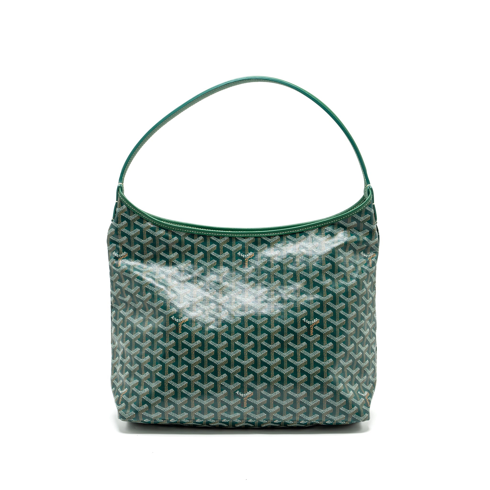 GOYARD BOHEME HOBO BAG GOYARDLINE CANVAS / CALFSKIN GREEN SHW