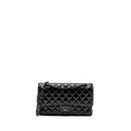 CHANEL MEDIUM CLASSIC DOUBLE FLAP BAG SHINY CALFSKIN SO BLACK