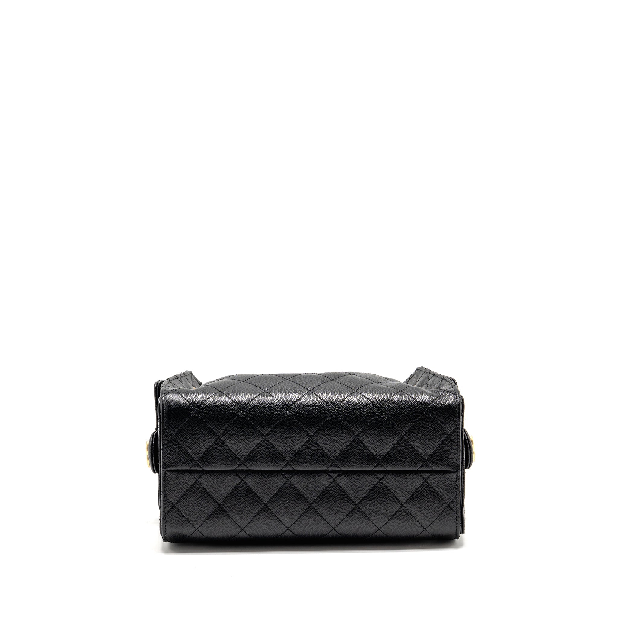 CHANEL SMALL 25 BAG CAVIAR BLACK GHW (MICROCHIP)