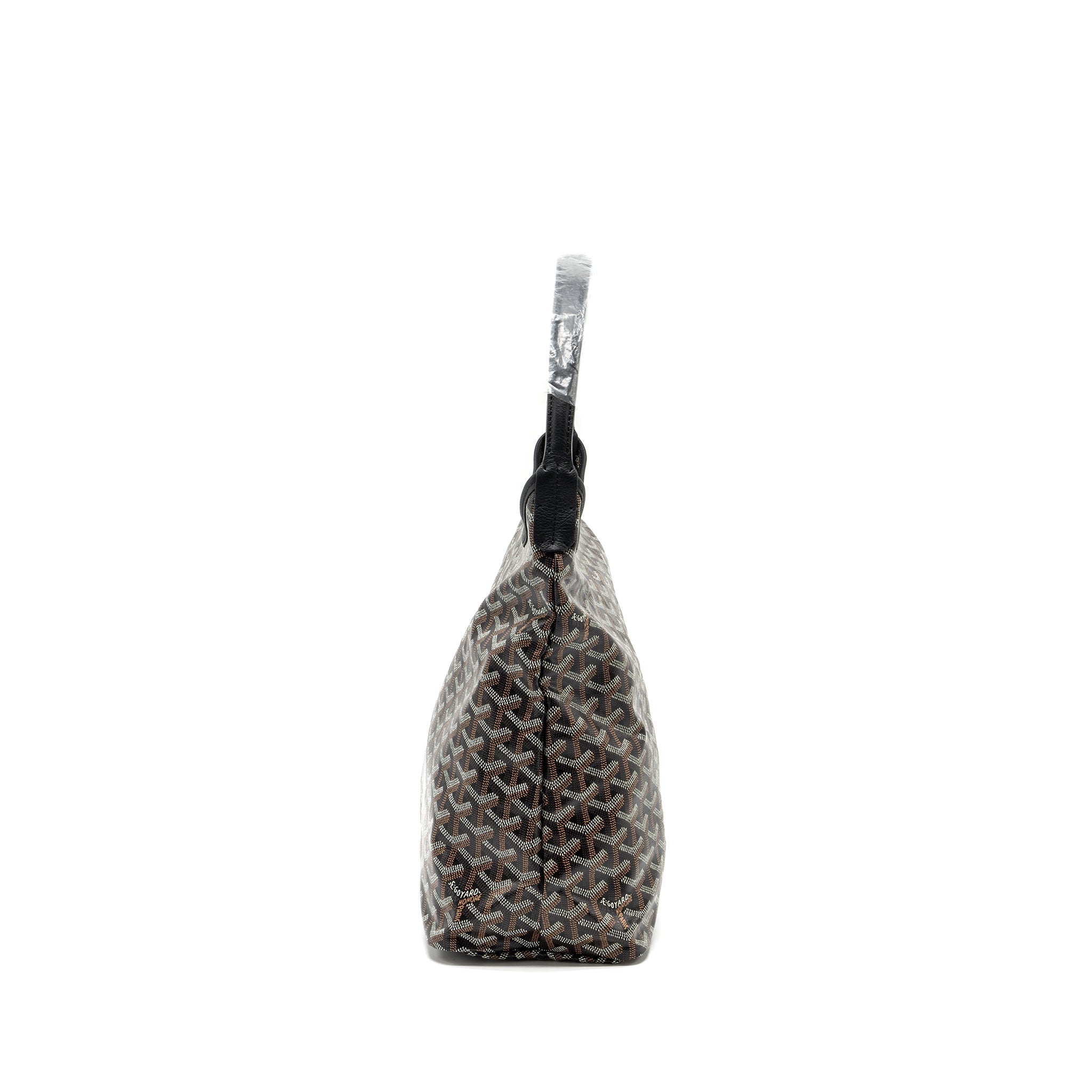 GOYARD BOHEME HOBO BAG GOYARDLINE CANVAS / CALFSKIN BLACK SHW