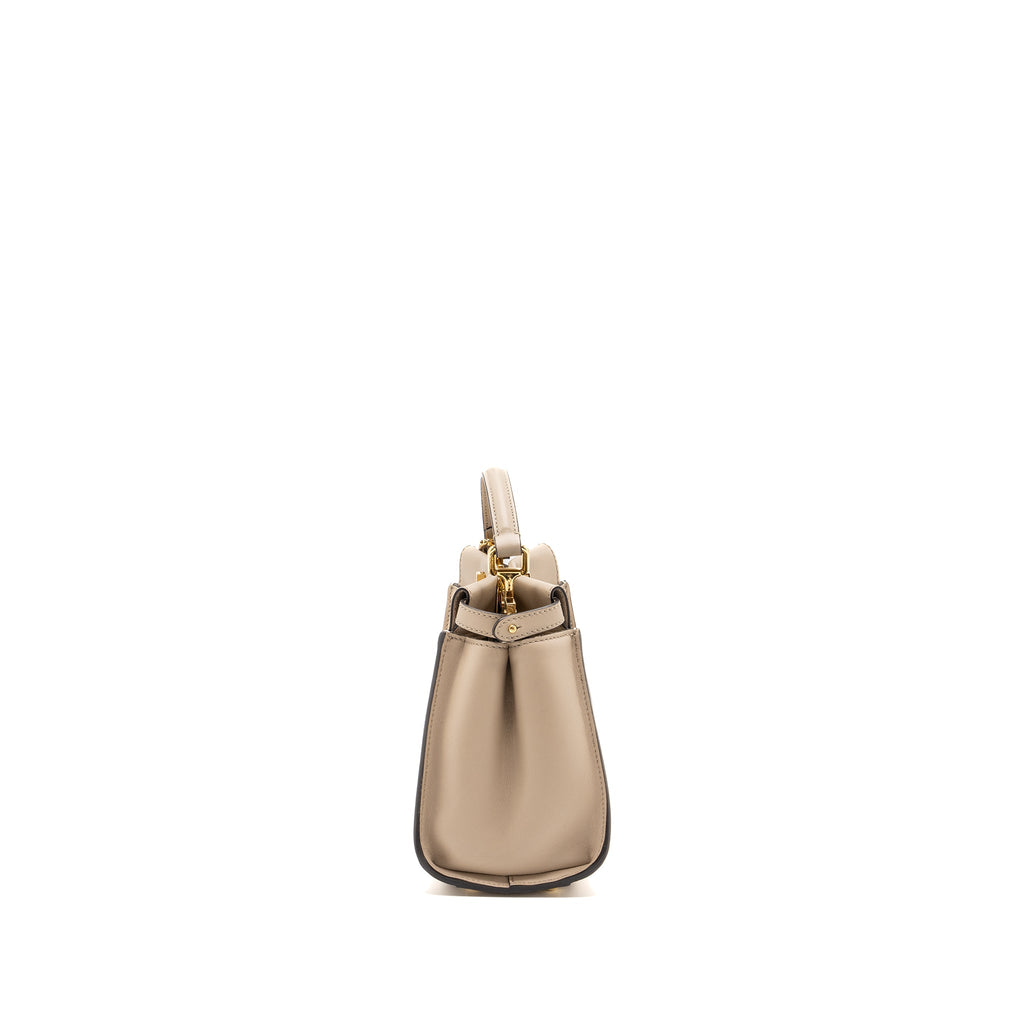 FENDI PEEKABOO MINI CALFSKIN BEIGE GHW