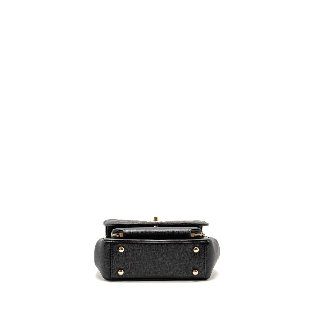 CHANEL SMALL BUSINESS AFFINITY CAVIAR BLACK LGHW (MICROCHIP)