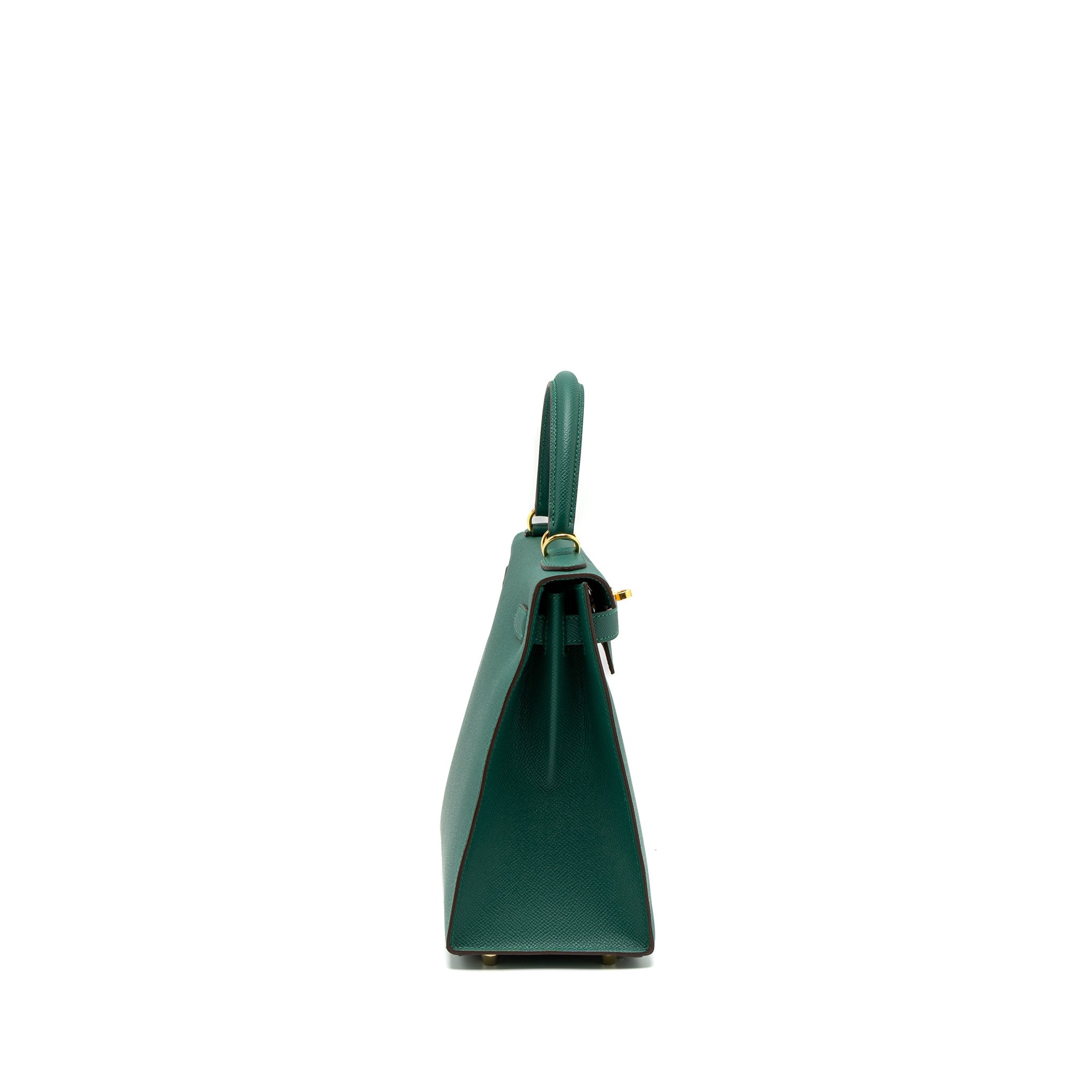 HERMES KELLY 28 SPECIAL ORDER EPSOM MALACHITE/GRIS ASPHALTE GHW