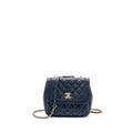 CHANEL QUILTED FLAP CROSSBODY BAG LAMBSKIN DARK BLUE LGHW