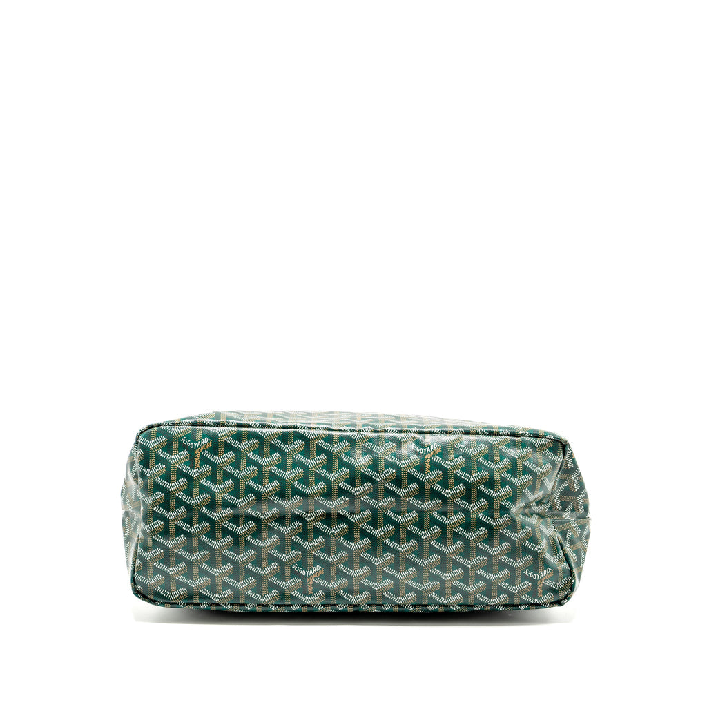 GOYARD BOHEME HOBO BAG GOYARDINE CANVAS / CALFSKIN GREEN